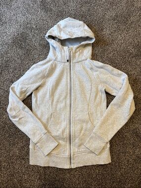 lululemon Zip-Up Scuba Hoodie in Light Gray